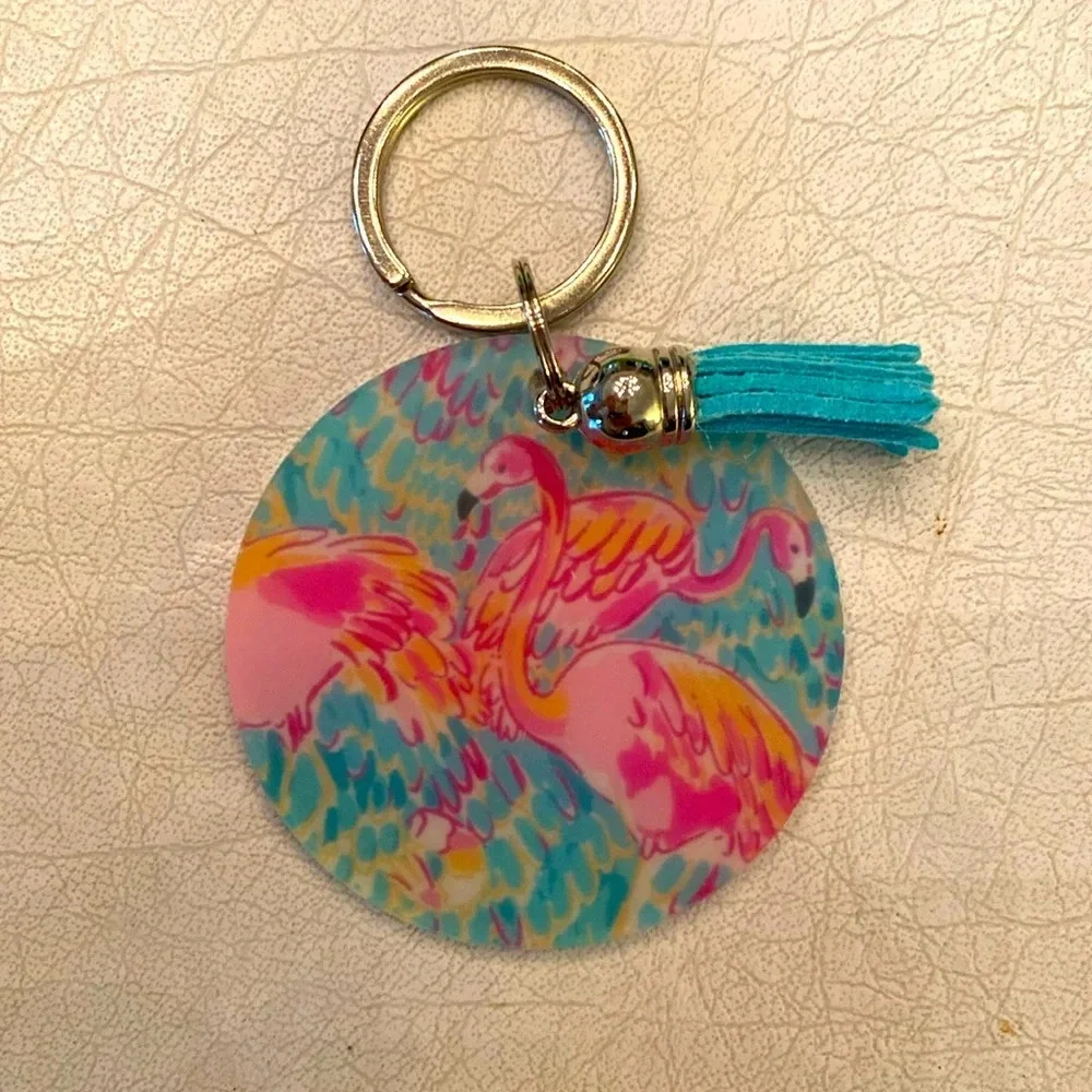 Flamingo keychain / bag charm